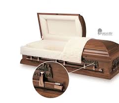 MDF Veneer High Gloss Brown Color American Casket and Coffin