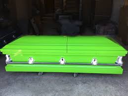 Lime Green Corvette Custom Casket